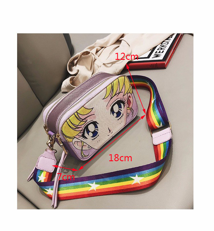 Fashion Pink Sailor Moon Pattern Decorated Shoulder Bag,Messenger bags