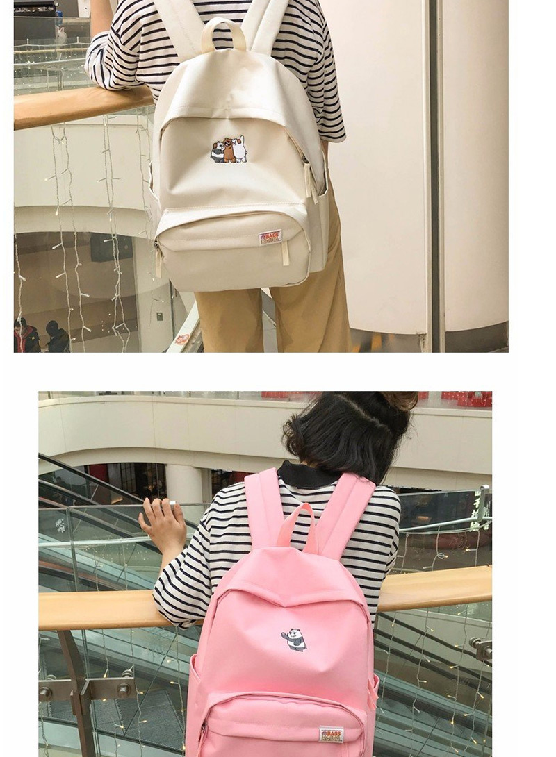 Fashion White Bear Pattern Decorated Backpack,Backpack