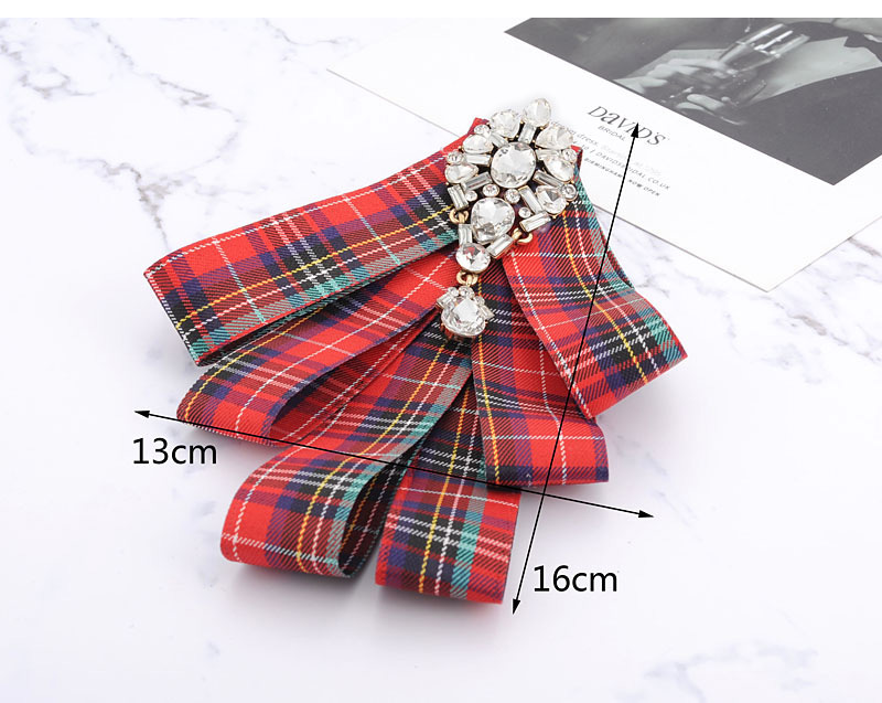 Fashion Red Stripe Pattern Decorated Bowknot Brooch,Korean Brooches