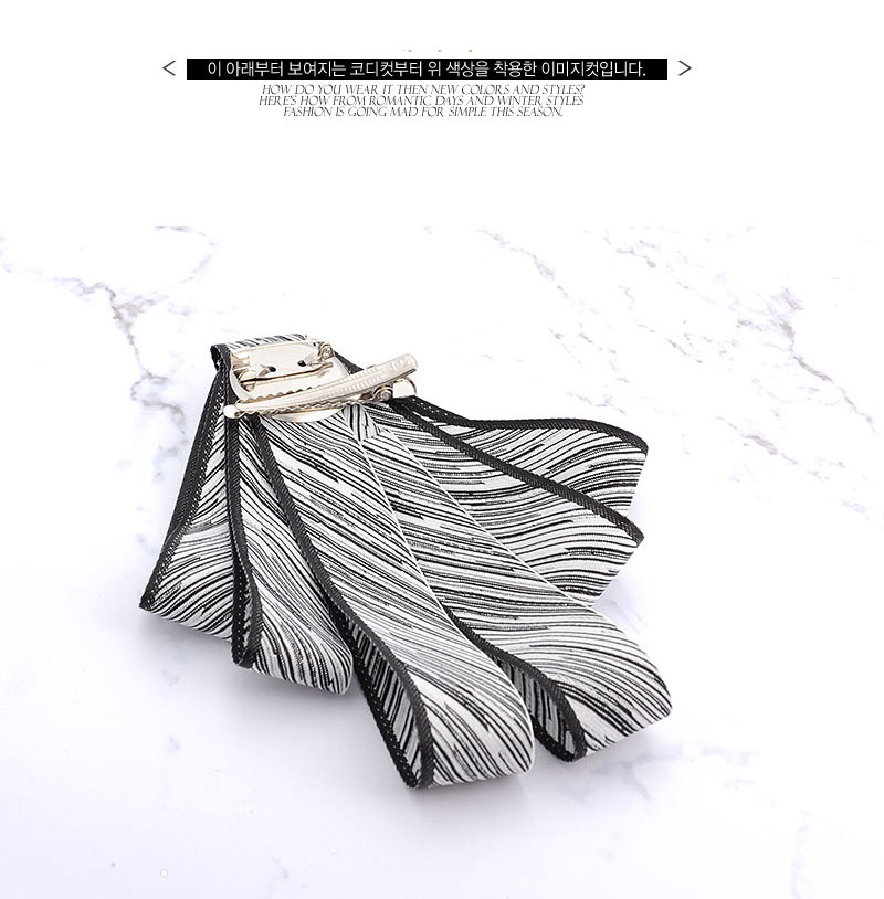 Fashion Black Stripe Pattern Decorated Bowknot Brooch,Korean Brooches
