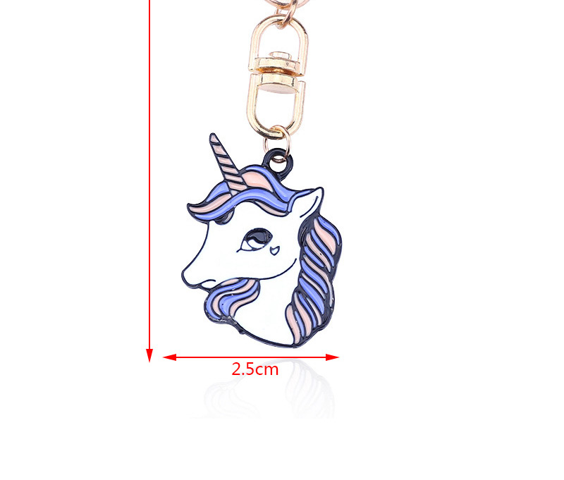 Fashion White Unicorn Shape Decorated Key Chain,Fashion Keychain