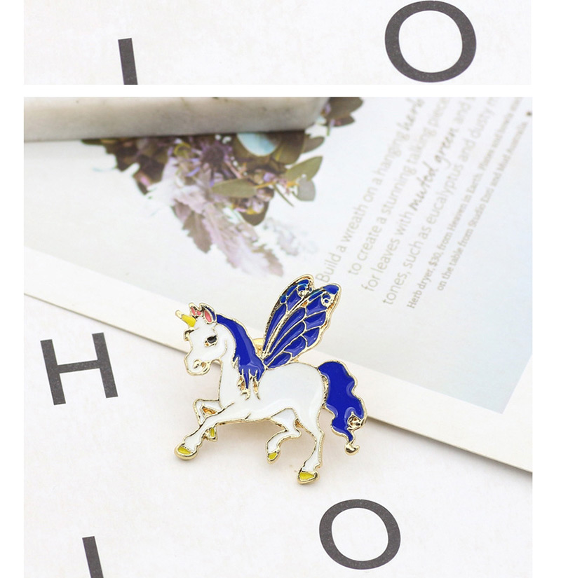 Fashion Purple+white Cartoon Unicorn Design Simple Brooch,Korean Brooches