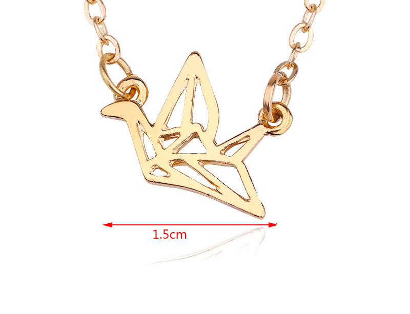 Fashion Silver Color Crane Shape Decorated Pure Color Necklace,Pendants