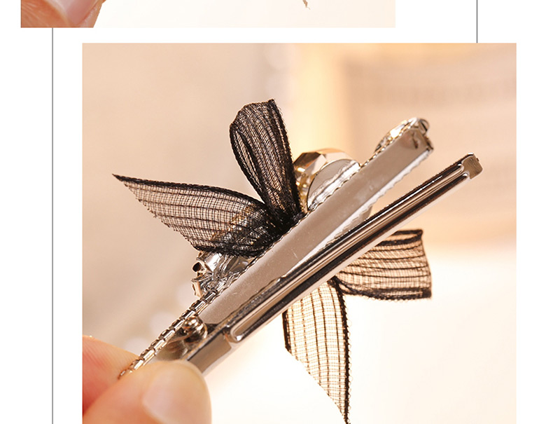 Lovely Gray Diamond&bowknot Decorated Hair Clip,Hairpins