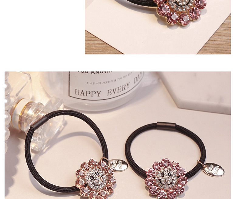 Lovely Light Purple Smiling Face Decorated Hair Band,Hair Ring
