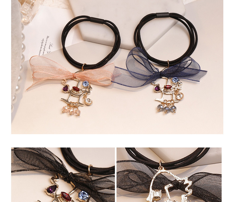 Lovely Navy Bowknot Decorated Double Layer Hair Band,Hair Ring