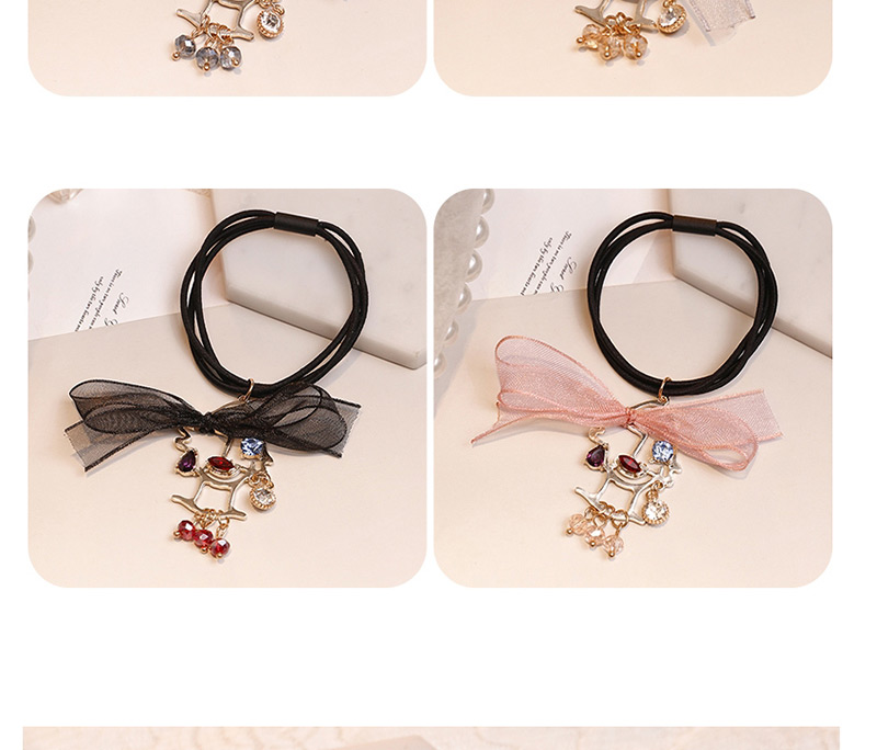 Lovely Pink Bowknot Decorated Double Layer Hair Band,Hair Ring