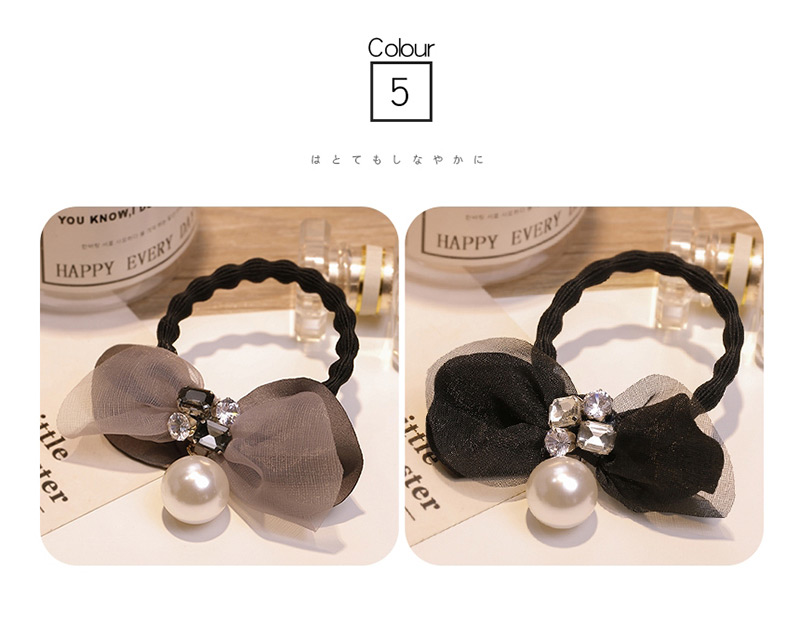 Lovely Black Pearls&bowknot Decorated Hair Band,Hair Ring