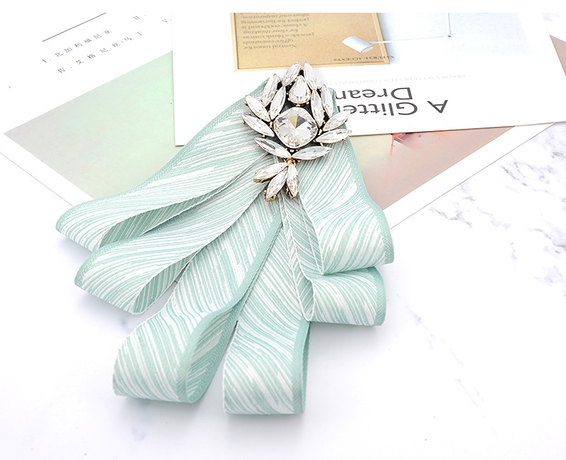 Fashion Light Green Pure Color Design Bowknot Brooch,Korean Brooches