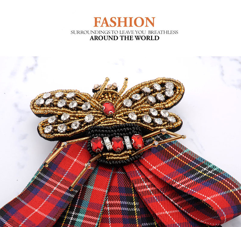 Fashion Red Insect Shape Decorated Bowknot Brooch,Korean Brooches