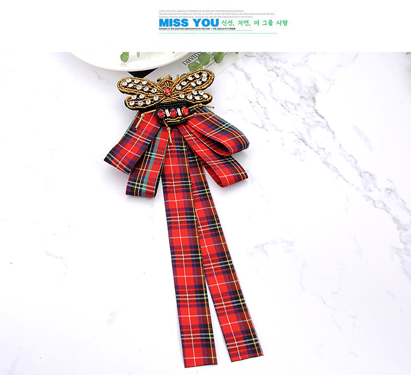 Fashion Red Insect Shape Decorated Bowknot Brooch,Korean Brooches