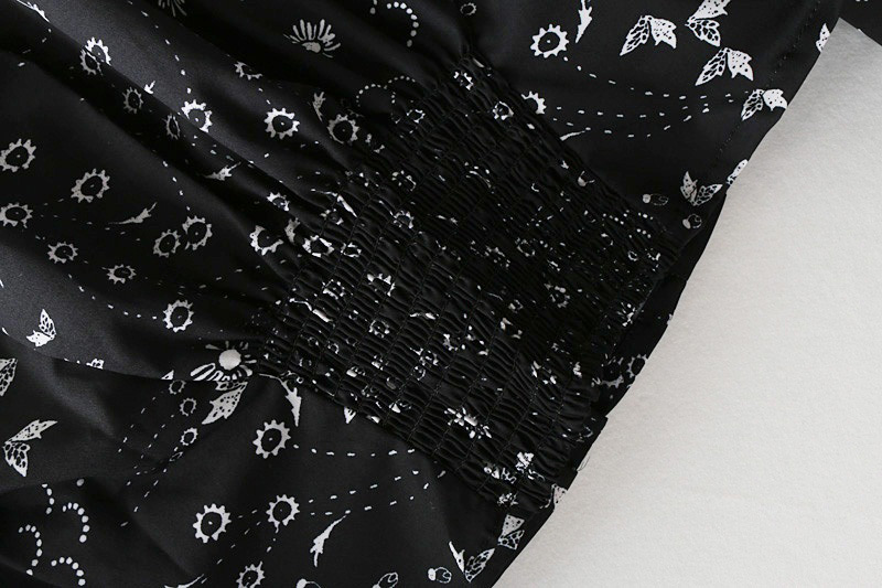 Fashion Black Long Sleeves Design V Neckline Smock,Sunscreen Shirts