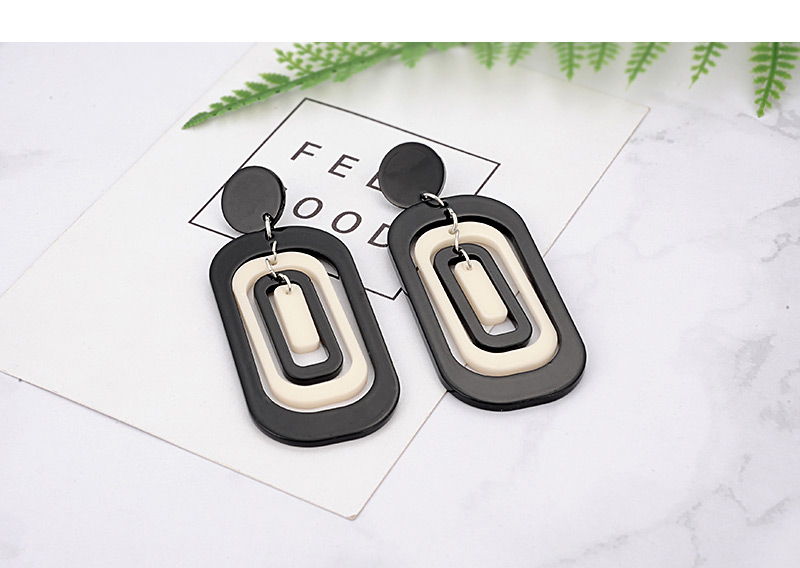 Elegant Black Hollow Out Design Multi-layer Earrings,Stud Earrings