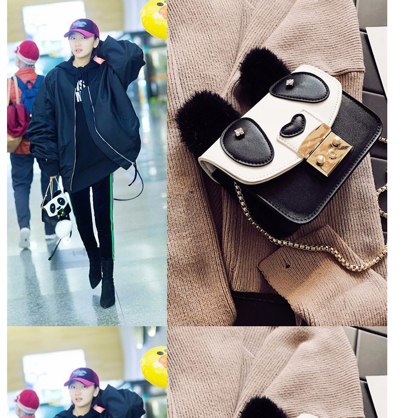 Fashion Black Panda Shape Design Shoulder Bag,Shoulder bags