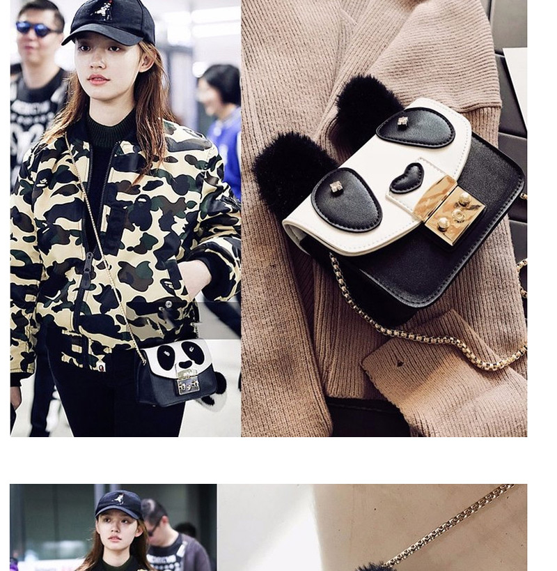 Fashion Black Panda Shape Design Shoulder Bag,Shoulder bags