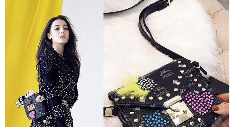 Fashion Black Star&pineapple Pattern Decorated Shoulder Bag,Shoulder bags