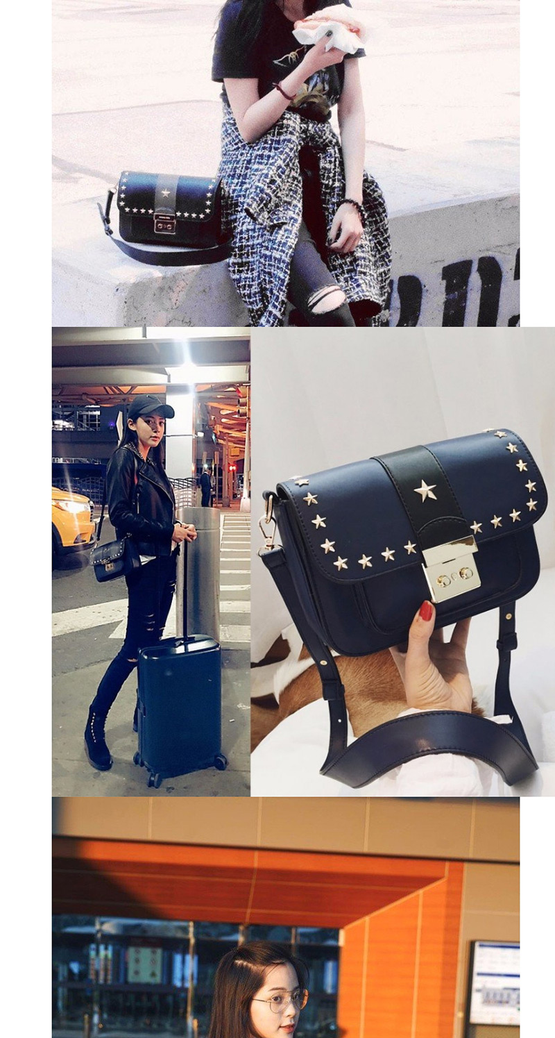 Fashion Black Stars Pattern Decorated Shoulder Bag,Shoulder bags
