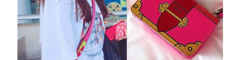 Fashion Pink Letter Pattern Decorated Shoulder Bag,Shoulder bags