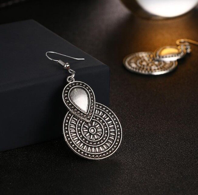 Fashion Silver Color Round Shape Decorated Simple Earrings,Drop Earrings