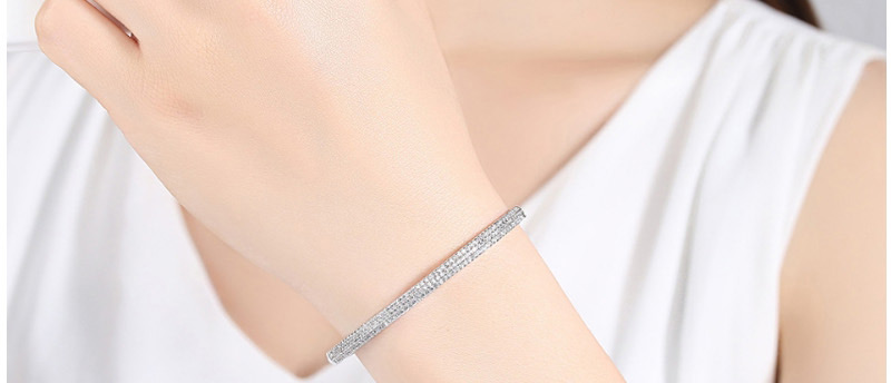 Fashion Silver Color Pure Color Desig Double Layer Bracelet,Bracelets