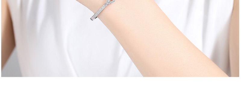 Fashion Silver Color Flower Shape Design Pure Color Bracelet,Bracelets