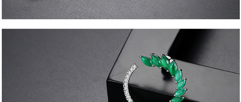 Fashion Green Leaf Shape Design Pure Color Earrings,Earrings