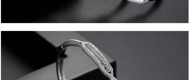 Fashion Silver Color Diamond Decorated Hollow Out Bracelet,Bracelets