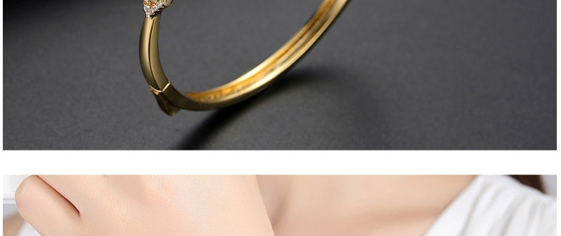 Fashion Gold Color Diamond Decorated Hollow Out Bracelet,Bracelets