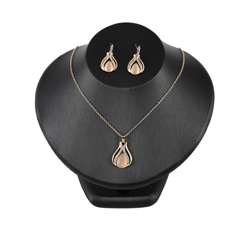 Fashion Yellow Water Drop Shape Design Hollow Jewelry Sets,Jewelry Sets