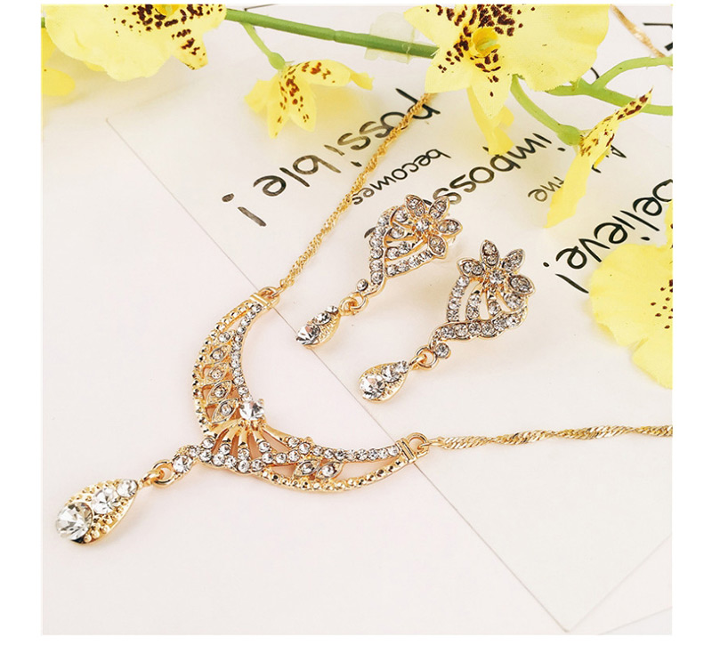 Fashion Yellow Flowers Shape Design Hollow Out Jewelry Sets,Jewelry Sets