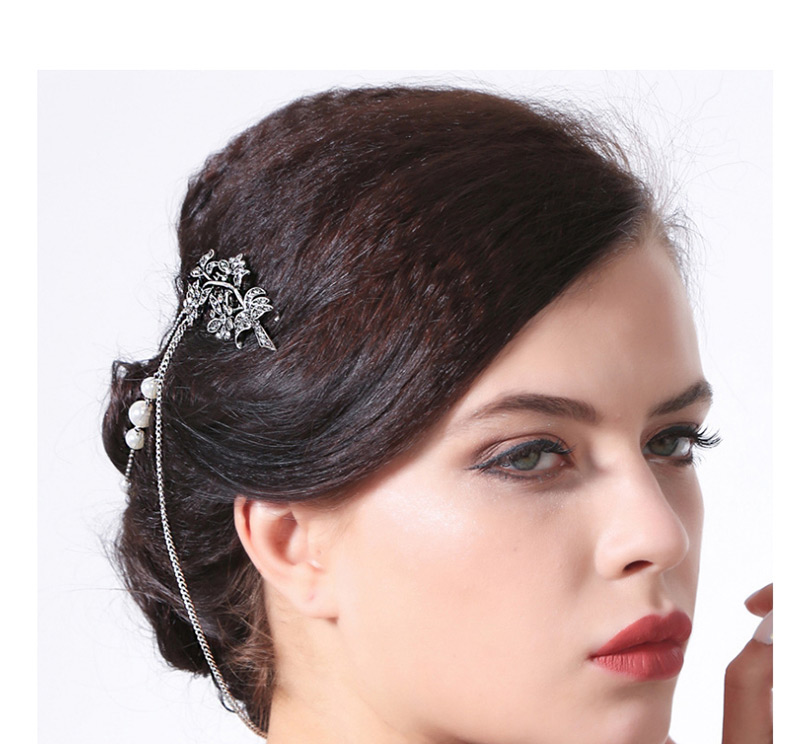 Fashion Silver Color Flowers&pearls Decorated Hair Comb,Hairpins