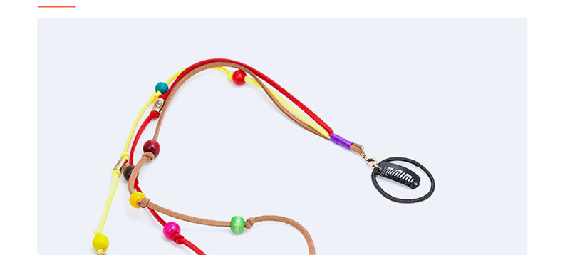Fashion Multi-color Beads Decorated Color Matching Hair Accessories,Hair Ribbons