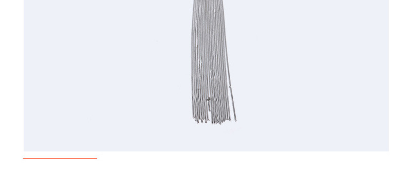 Fashion Silver Color Long Tassel Decorated Pure Color Necklace,Multi Strand Necklaces