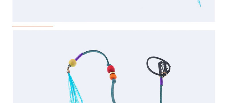 Fashion Multi-color Beads&feather Decorated Hair Accessories,Hair Ribbons