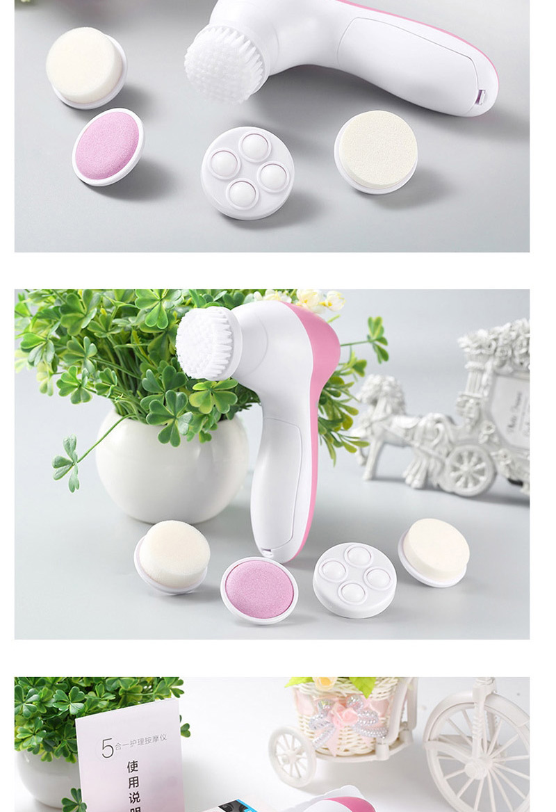Fashion Pink Round Shape Decorated Face Cleaners (5pcs),Beauty tools