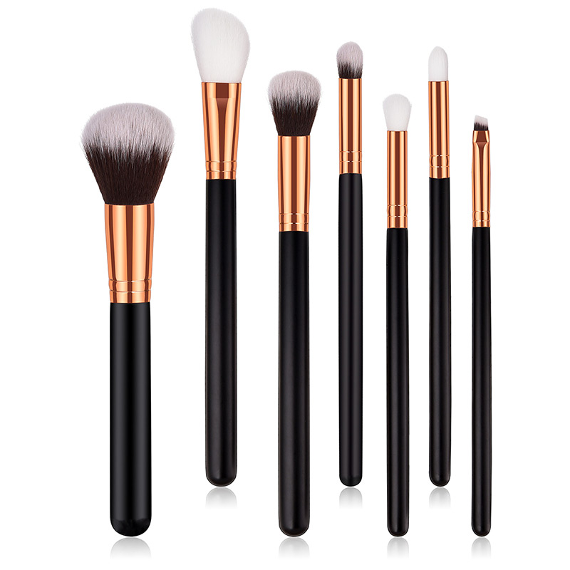 Fashion Black Flame Shape Design Cosmetic Brush(7pcs),Beauty tools