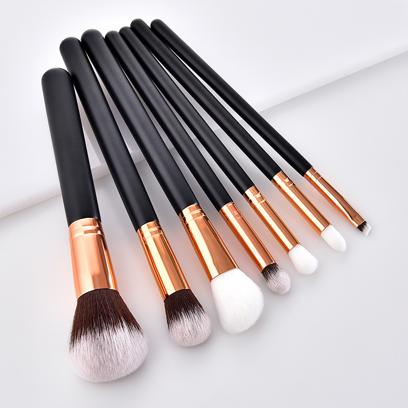 Fashion Black Flame Shape Design Cosmetic Brush(7pcs),Beauty tools
