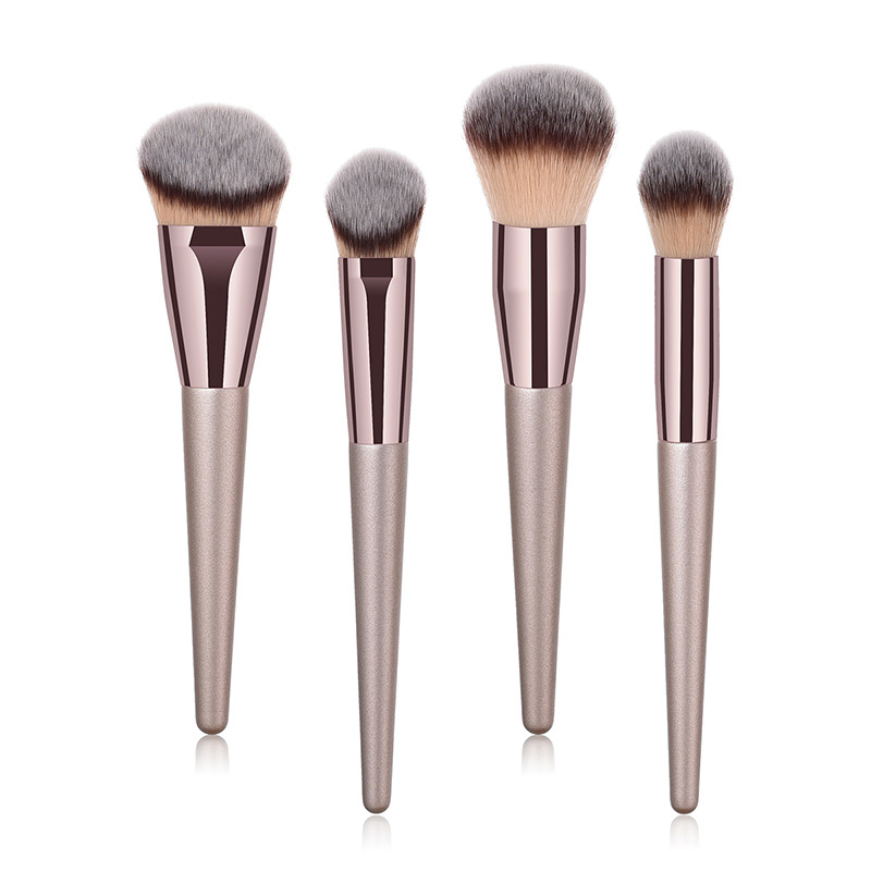 Trendy Champagne Flame Shape Design Cosmetic Brush(4pcs),Beauty tools