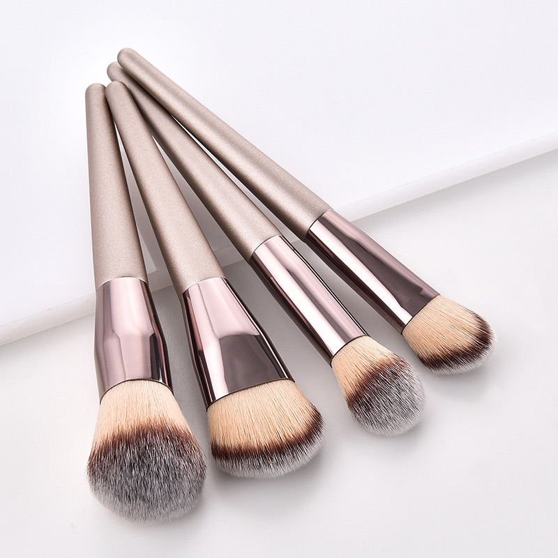 Trendy Champagne Flame Shape Design Cosmetic Brush(4pcs),Beauty tools