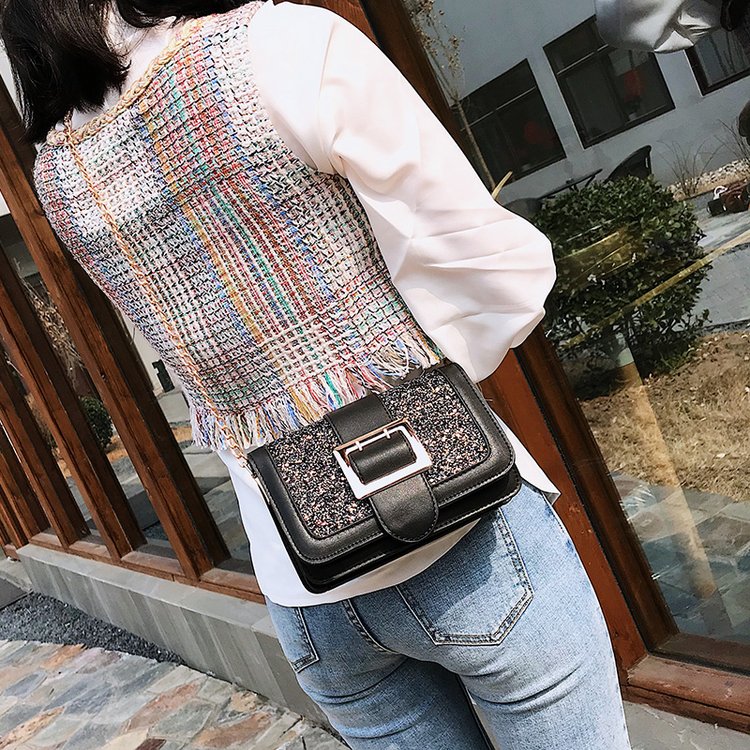 Fashion Light Brown Square Shape Buckle Design Shoulder Bag,Messenger bags