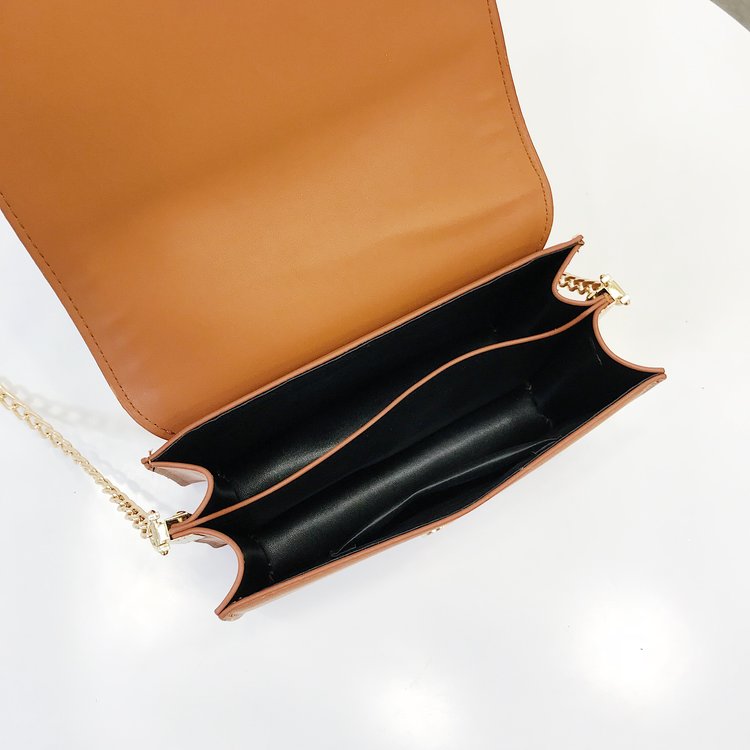 Fashion Light Brown Square Shape Buckle Design Shoulder Bag,Messenger bags