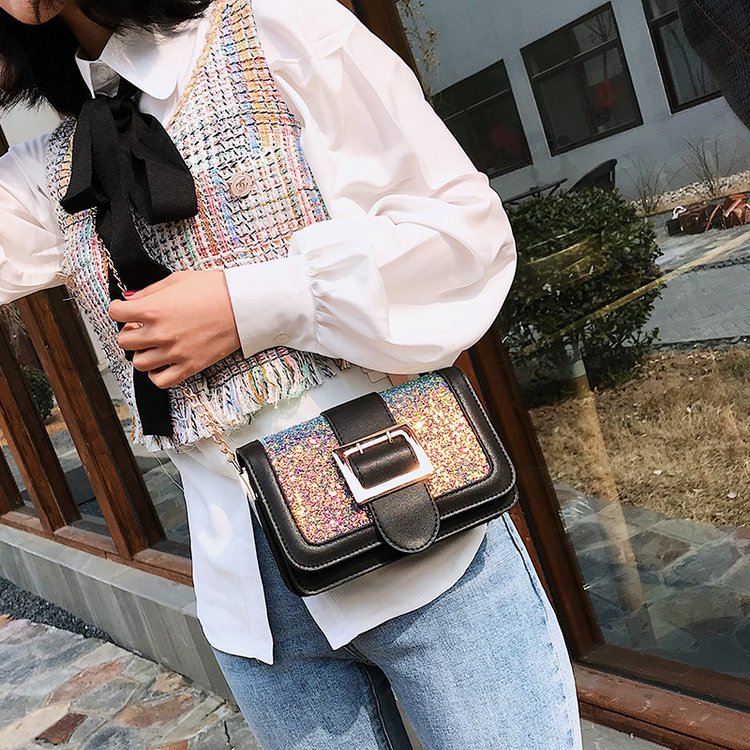Fashion Multi-color Square Shape Buckle Design Shoulder Bag,Messenger bags