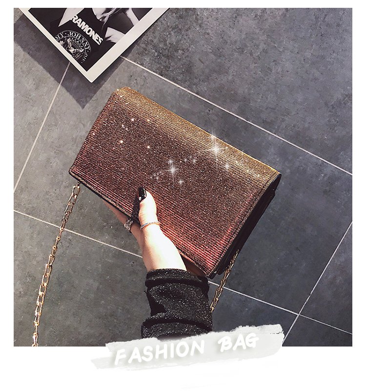 Fashion Gold Color Square Shape Design Pure Color Bag,Messenger bags
