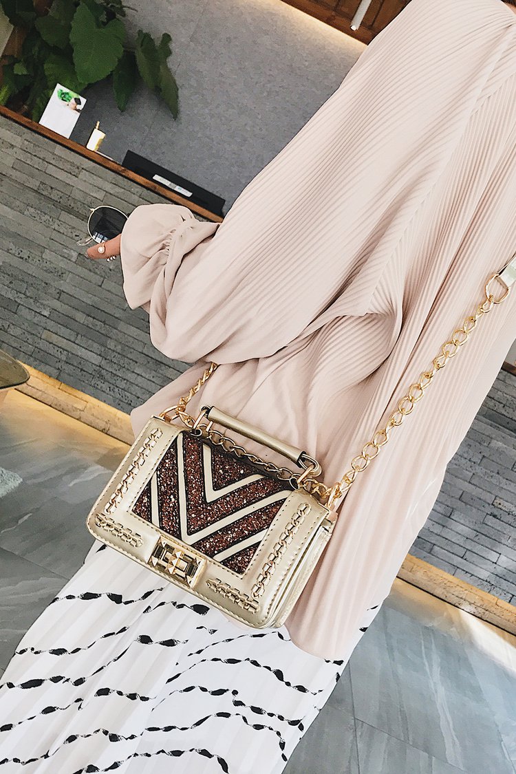 Fashion Pink V Shape Pattern Decorated Shoulder Bag,Messenger bags