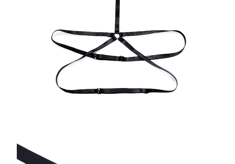 Fashion Black Pure Color Design Multi-layer Pectoral Belt,Body Chain