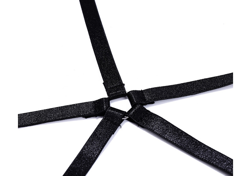 Fashion Black Pure Color Design Multi-layer Pectoral Belt,Body Chain