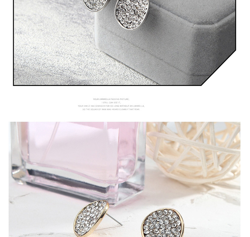 Fashion Silver Color Full Diamond Decorated Round Shape Earrings,Drop Earrings