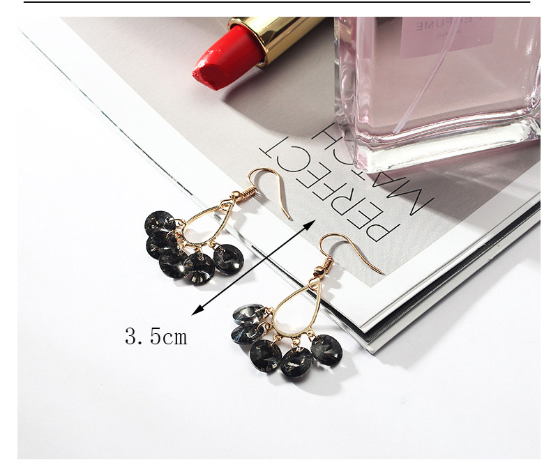 Fashion Silver Color Round Shape Diamond Decorated Long Earrings,Drop Earrings