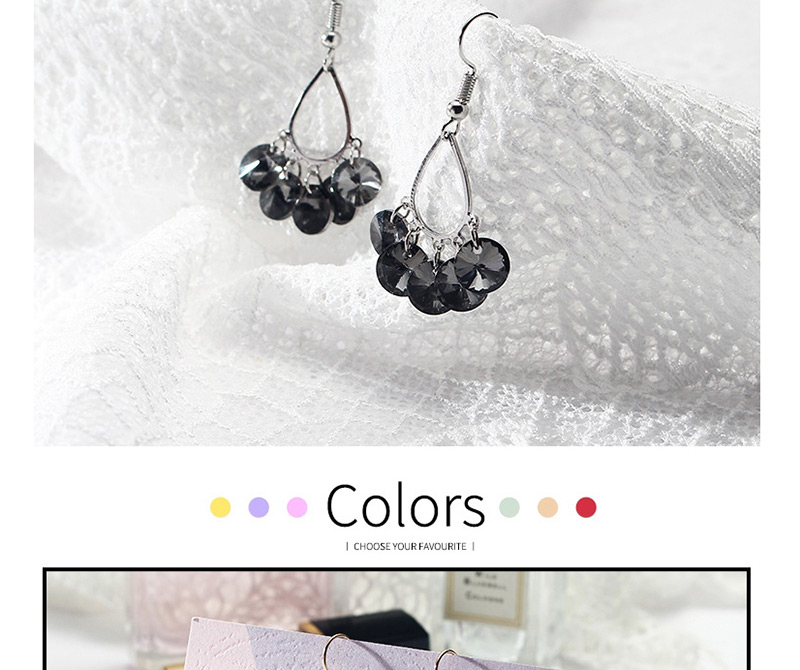 Fashion Silver Color Round Shape Diamond Decorated Long Earrings,Drop Earrings