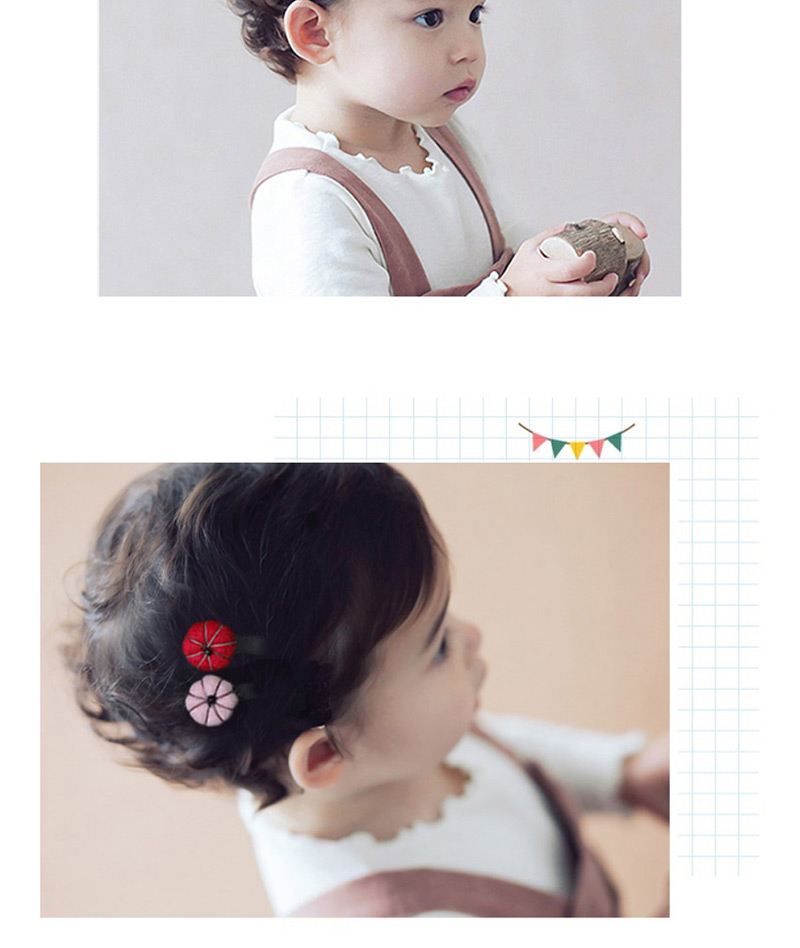 Lovely Red Pumpkin Shape Design Baby Hair Clip,Kids Accessories